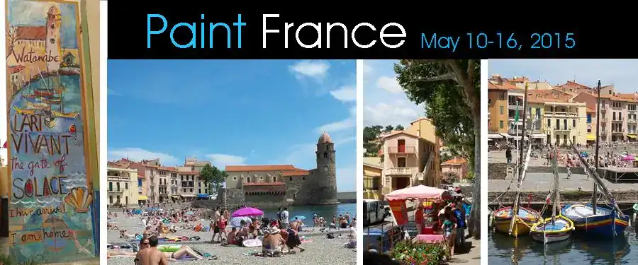 France Header November, watercolor art by Cindy Briggs