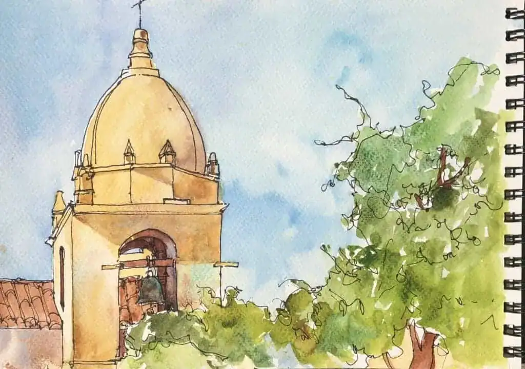 Full Circle Moments Carmel-by-the-Sea Carmel Mission Sketch