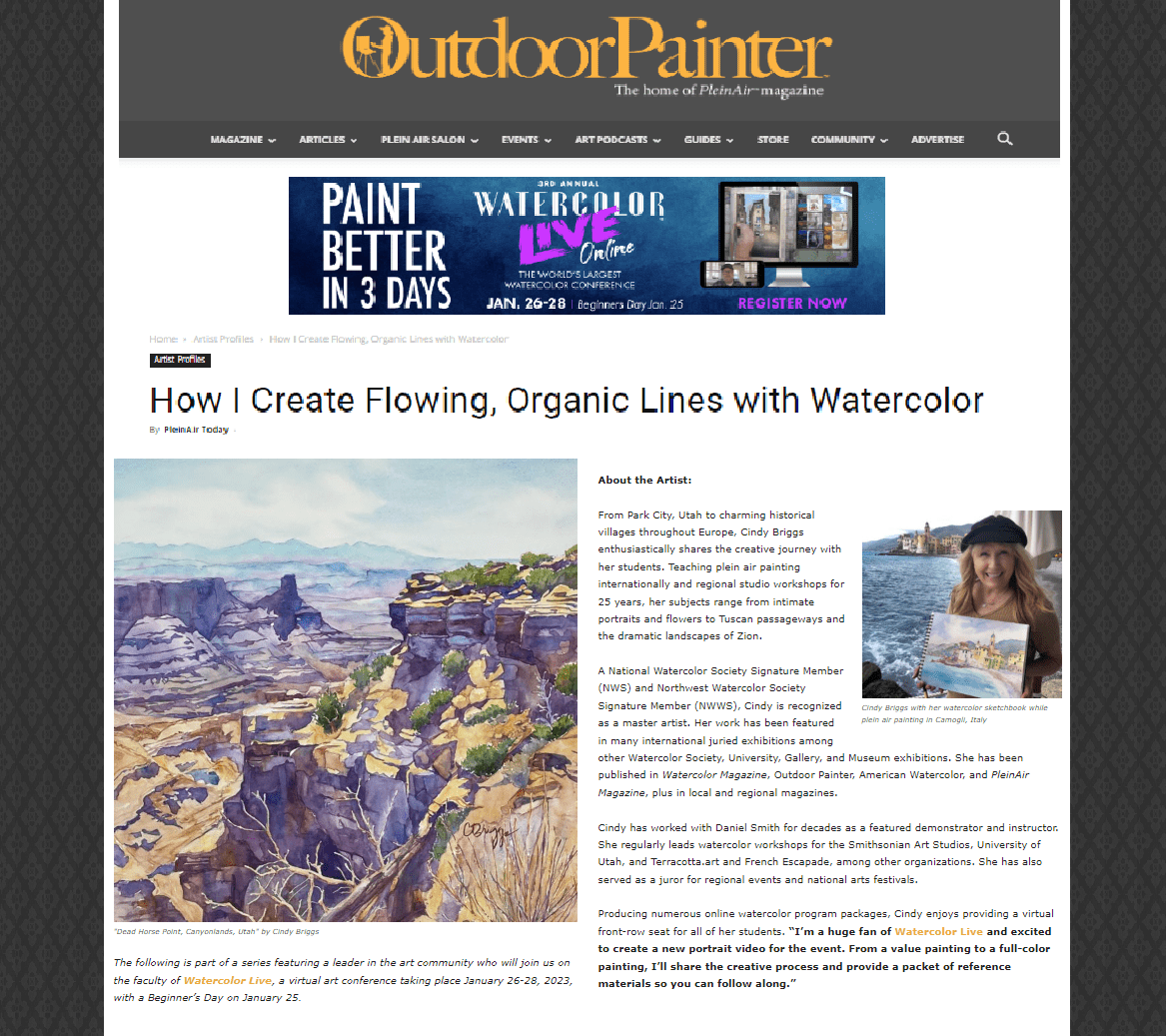 Cindy how i create flowing lines outdoor painter