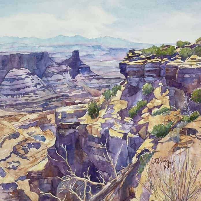 Watercolor Dead Horse Point Canyonlands Utah Cbriggs