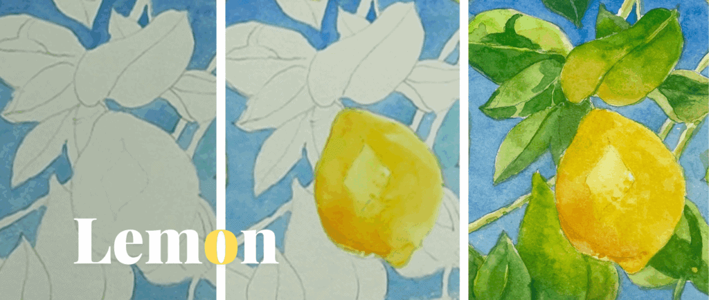 Lemon Header for Blog, watercolor art by Cindy Briggs
