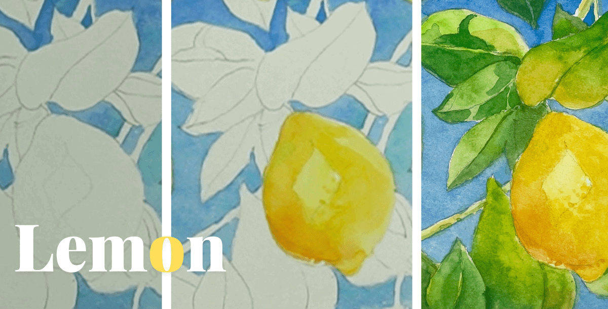 Lemon Header for Blog, watercolor art by Cindy Briggs
