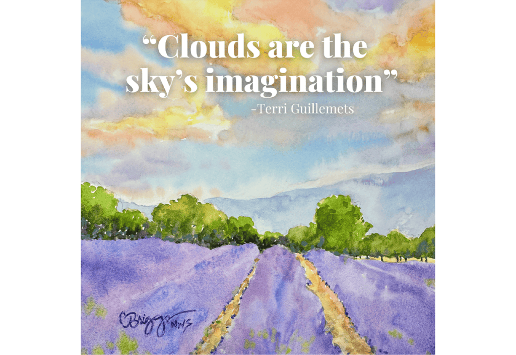 Skys Imagination, watercolor art by Cindy Briggs