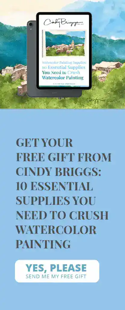 Opt In 10 Essential Supplies rev2 02 mobile 415x1025 1 Lemonade Lists: My New Book for Creativity and Gratitude Cindy Briggs Art Watercolor Painting