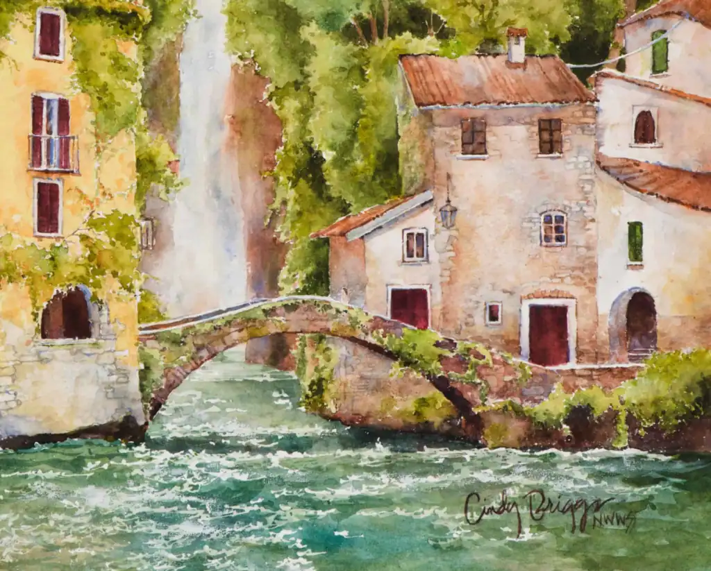 Lago Como Sorpresa scaled 1 Lago Como Sorpresa Cindy Briggs Art Watercolor Painting