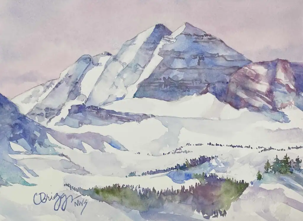 Maroon Bells 8 x 10 Maroon Bells Cindy Briggs Art Watercolor Painting