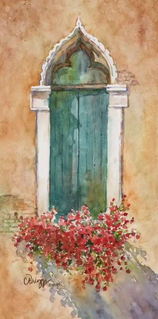 Venezia Windowscape Venezia Windowscape Cindy Briggs Art Watercolor Painting
