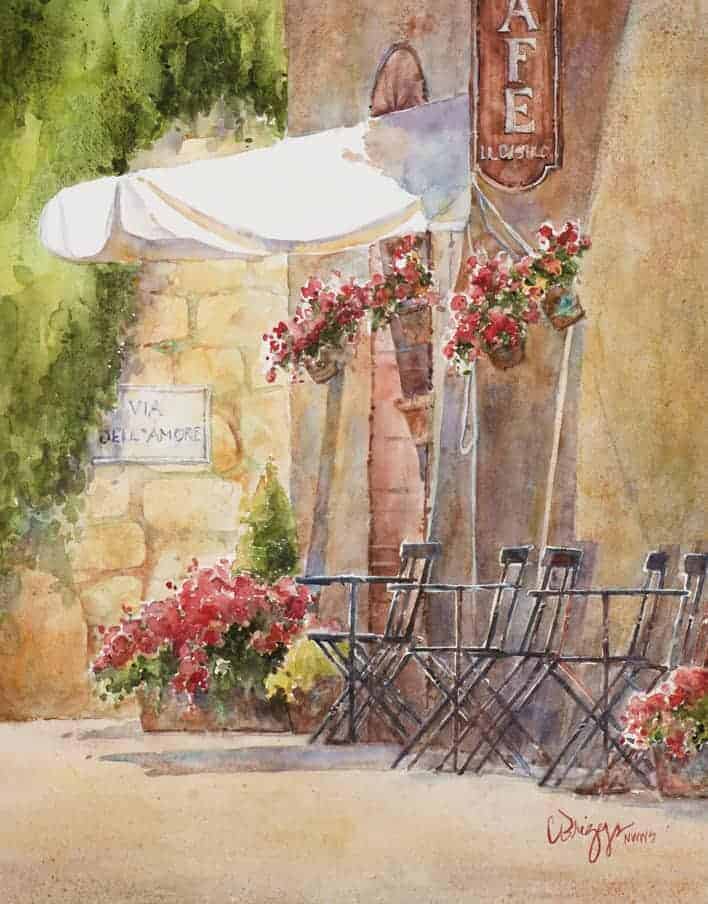 Via Del Amore Via Del Amore Cindy Briggs Art Watercolor Painting