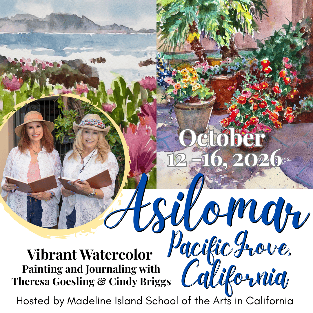 Oct 26 Asilomar, watercolor art by Cindy Briggs