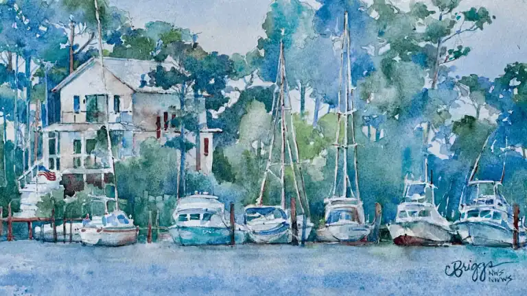 Carrabelle Florida, watercolor art by Cindy Briggs