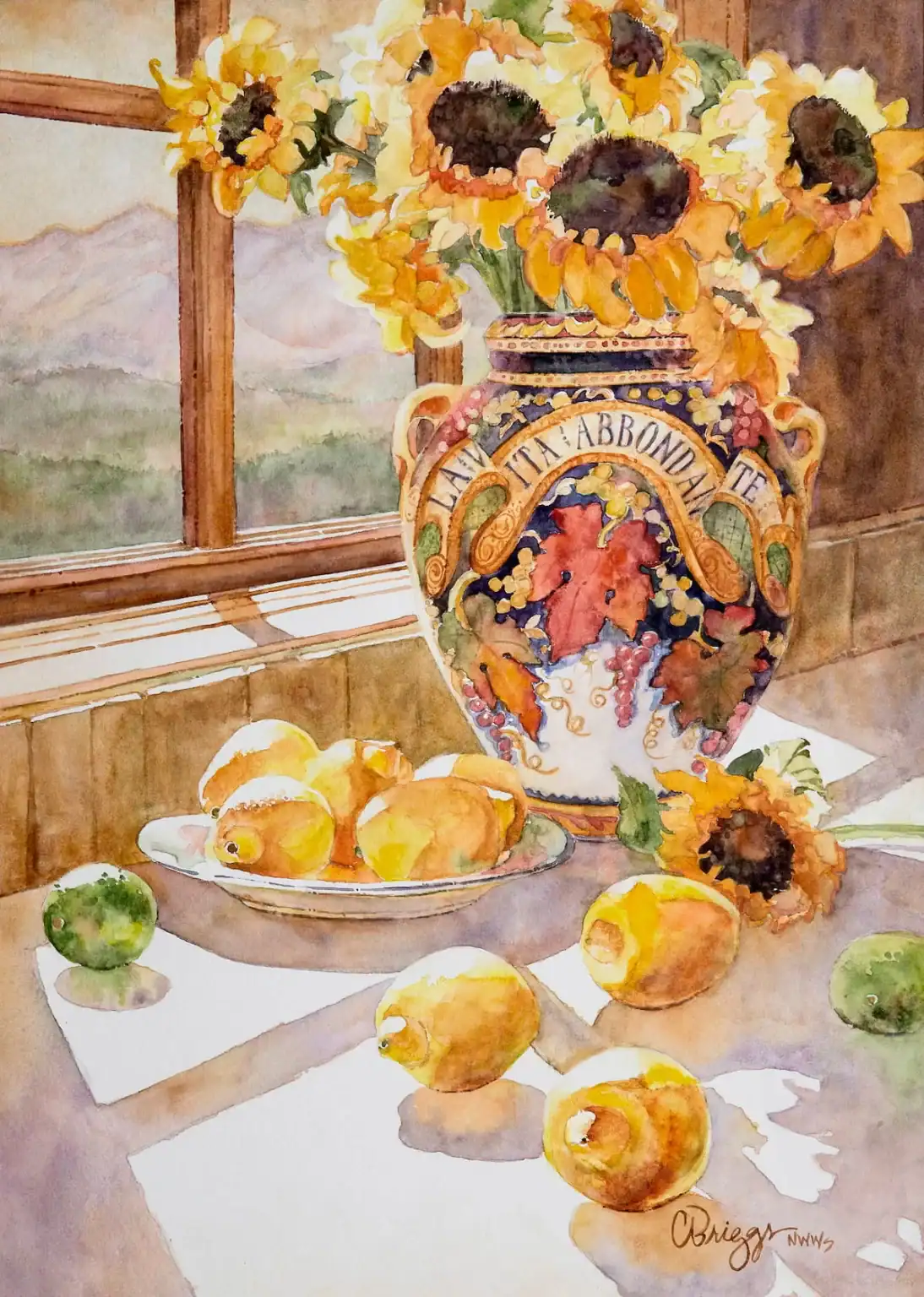 Lavitaabbondante 22 X 16 Sold, watercolor art by Cindy Briggs
