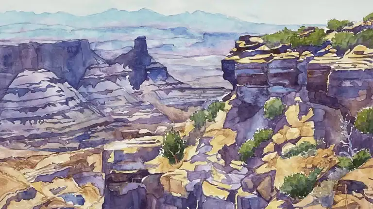 Dead Horse Point, watercolor art by Cindy Briggs