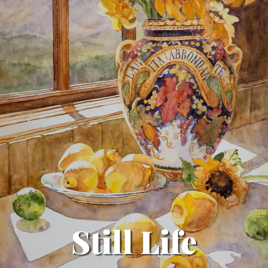 Still Life, watercolor art by Cindy Briggs