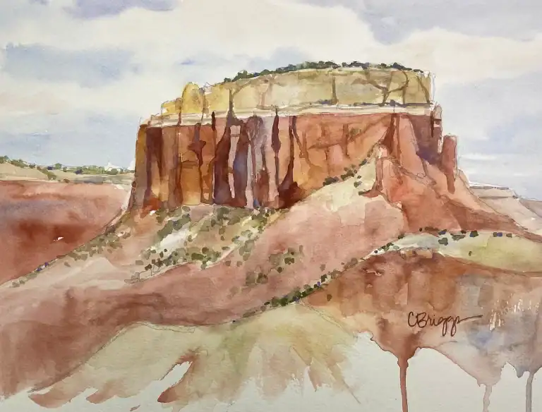 Ghost Ranch 9 X, watercolor art by Cindy Briggs