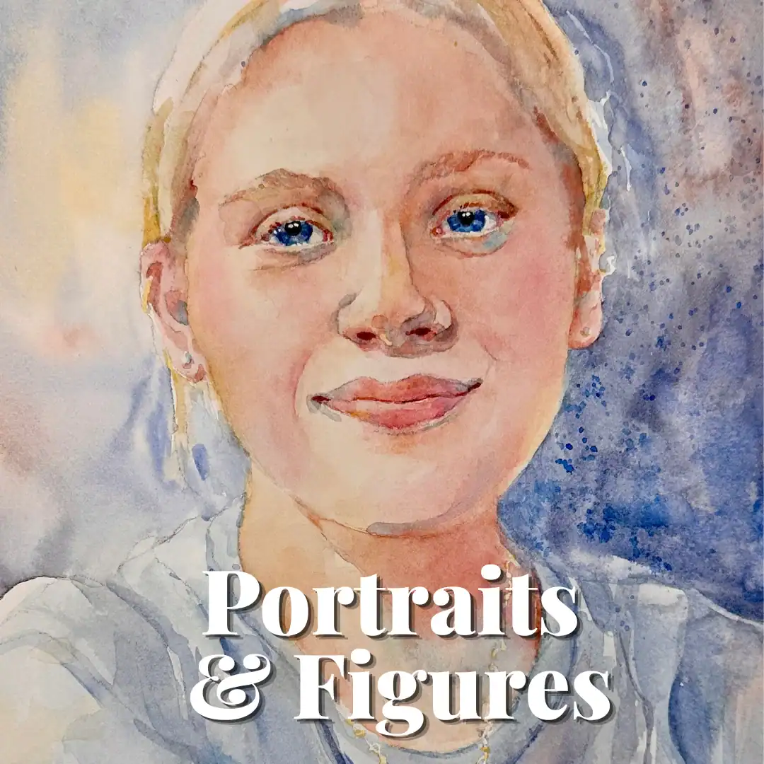 Portraits Figures, watercolor art by Cindy Briggs