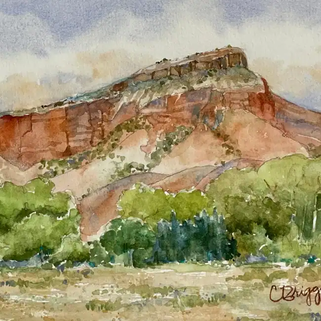 Ghost Ranch Plein Air Cbriggs 9 X 12 Sold Watercolor
