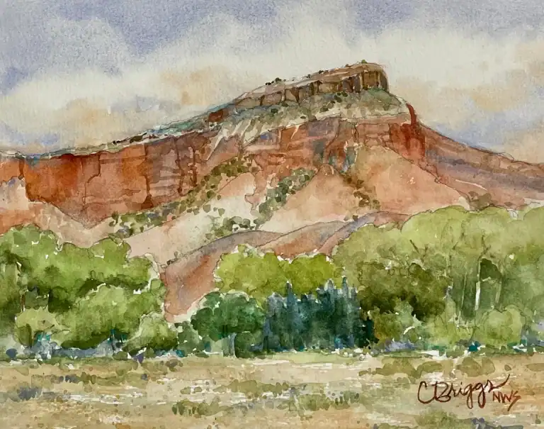 Ghost Ranch Plein Air Cbriggs 9 X 12 Sold Watercolor