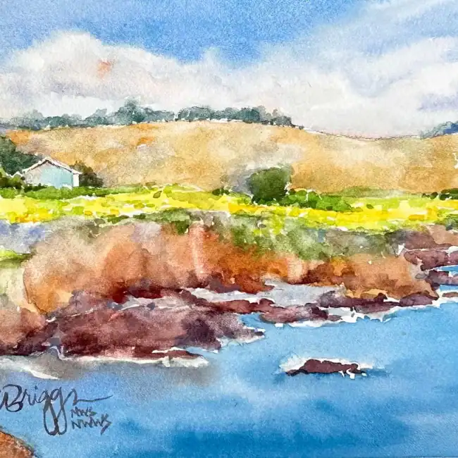 California Coastal Colors 5.5 X 10.5, watercolor art by Cindy Briggs