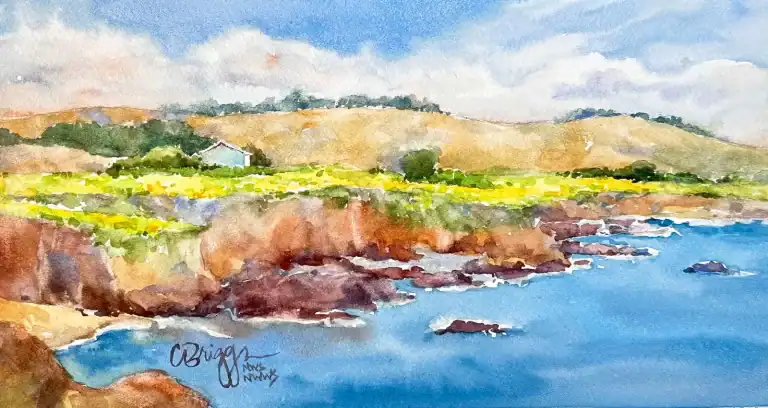 California Coastal Colors 5.5 X 10.5, watercolor art by Cindy Briggs