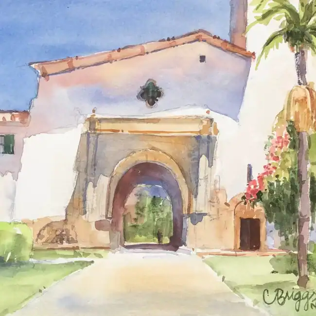 Briggs Santa Barbara Sunshine 8 X 10 Plein Air Watercolor