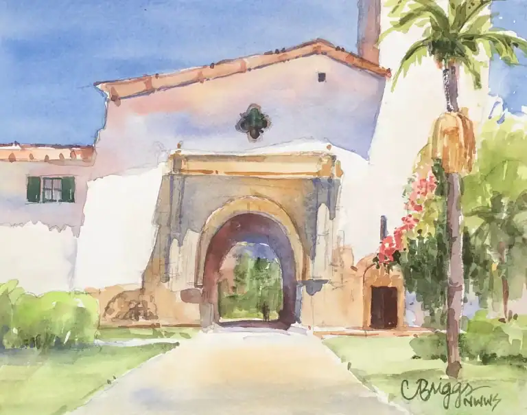 Briggs Santa Barbara Sunshine 8 X 10 Plein Air Watercolor
