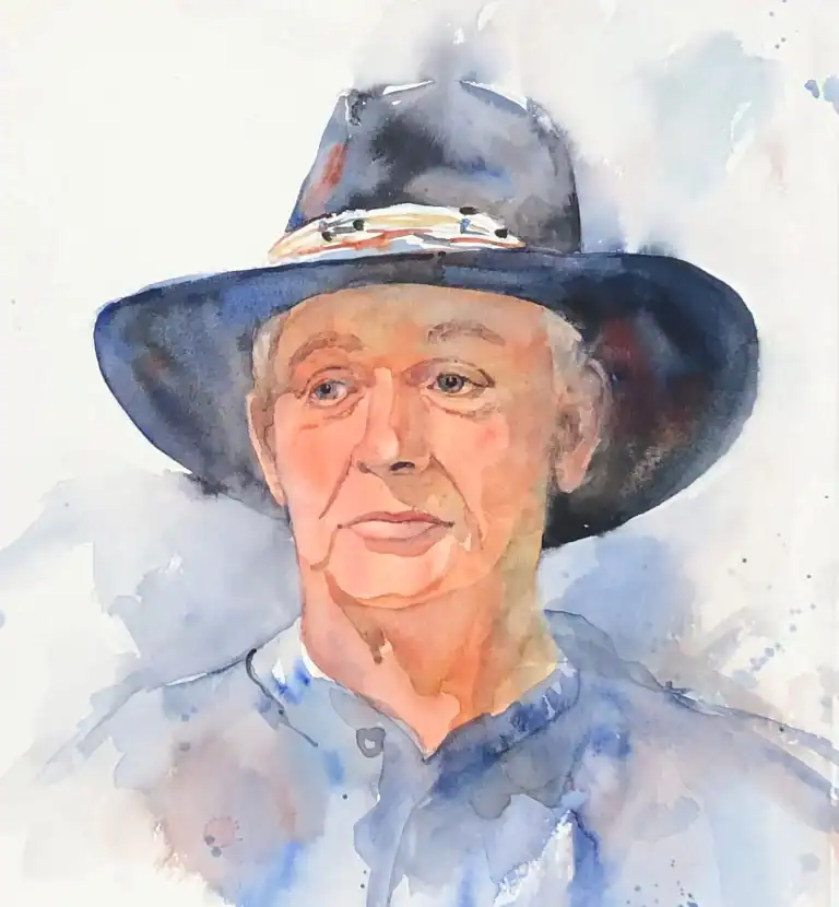Cowboy 12 X 12 Watercolor