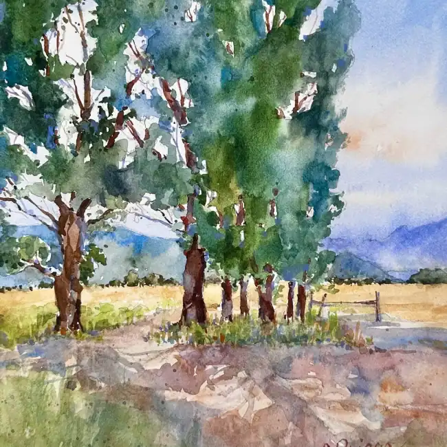 Jackson Light Wyoming 10 X 8 Watercolor 900 with Mat